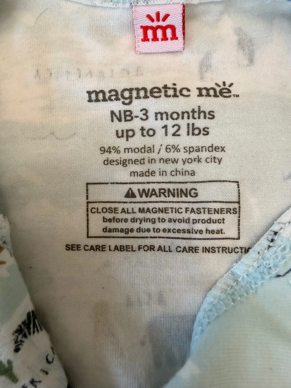 Magnetic Me Light Blue Animal & Map Print Sleep Sack
